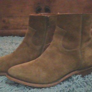 Frye suede cowboy booties